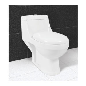 Nouveau design 2021 – Cuvette monobloc Siponic moderne en céramique, style Athènes, avec double chasse et siphon en P/S pour revendeurs - Product Image 1