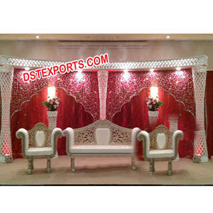การตกแต่งเวทีงานแต่งงานอินเดียล่าสุด ฉากหลังปักลาย ตกแต่งเวทีงานแต่งงานฮินดู สไตล์ฝรั่งเศส ชุดเวทีงานแต่งงานเดลาแวร์ อีเว้นท์ สหรัฐอเมริกา - Product Image 1