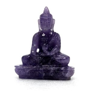 Bouddha tibétain spirituel améthyste sculpture décor à la maison petite Sculpture - Product Image 2