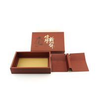 Boîtes cadeaux télescopiques personnalisées en papier kraft recyclable, avec couvercle doux au toucher, fond estampé à chaud, pelliculage mat et revêtement UV pour sushis et chewing-gums