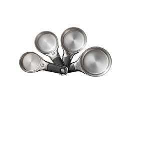 Juego de cucharas medidoras de acero inoxidable con acabado rosa elegante, ideal para medidas de cocina precisas y elementos esenciales de cocina - Product Image 6