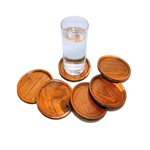 Ensemble de sous-verres en bois au design simple, qualité exclusive, taille personnalisée, pour la cuisine. - Product Image 1