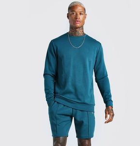 Conjunto Deportivo Ligero de Dos Piezas para Hombre, Verano, con Logotipo Personalizado, Pantalones Cortos y Camiseta Transpirables de Spandex/Algodón - Product Image 4