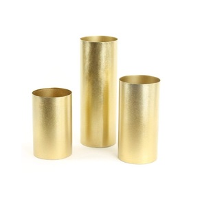 Nouveauté Vase en tube métallique au design antique pour la décoration de la maison longue verticale pour exportateur de gros de fleurs artificielles - Product Image 1