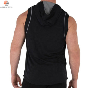 MESS SPORTS Camisetas sin Mangas con Capucha para Hombre, Chalecos Casuales, Ropa Deportiva Transpirable de Secado Rápido de Poliéster/Algodón - Product Image 5