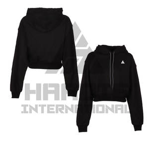 เสื้อฮู้ดกันหนาวสำหรับผู้หญิง, เสื้อครอปผ้าฝ้ายดีไซน์ใหม่ล่าสุด - Product Image 3