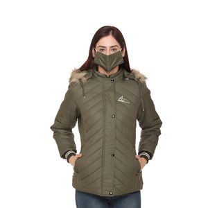 New Fashion Arrival Women's Full Sleeve Puffer <b>Jackets</b> Hooded Neck Custom Logo Women <b>Quilted</b> <b>Jackets</b> for Sale - Product Image 1