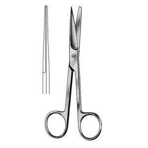 Ciseaux chirurgicaux médicaux professionnels, pointus/arrondis, droits, 11,5 cm, 4,5 pouces - Product Image 5