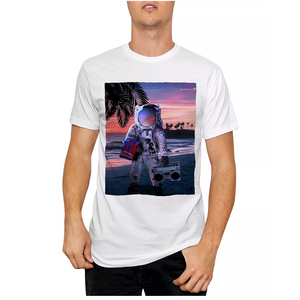 เสื้อยืดโออีเอ็มสีขาวล้วนคุณภาพสูงระดับพรีเมียม ผ้าคอตตอนหวีอย่างดี เสื้อยืดผู้ชายทรงโอเวอร์ไซส์ สั่งทำได้ - Product Image 1