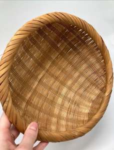 ชามเสิร์ฟอาหารทำจากหวายทำจากธรรมชาติเหมาะอย่างยิ่งสำหรับเครื่องครัวและผลไม้ที่มีสไตล์ - Product Image 3