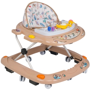 UniCare TP5507 Adjustable <b>Folding</b> Plastic 3-in-1 Baby <b>Walker</b> Musical Melody Light 10-Wheel Portable Safe Learning Toy for - Product Image 3