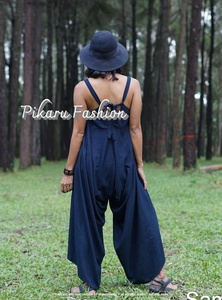 จั๊มสูทผ้าฝ้ายคอวีทรงโบฮีเมียนแขนกุดโชว์หลังเซ็กซี่สำหรับใส่ไปทะเล รุ่นใหม่ล่าสุดปี 2026 - Product Image 4