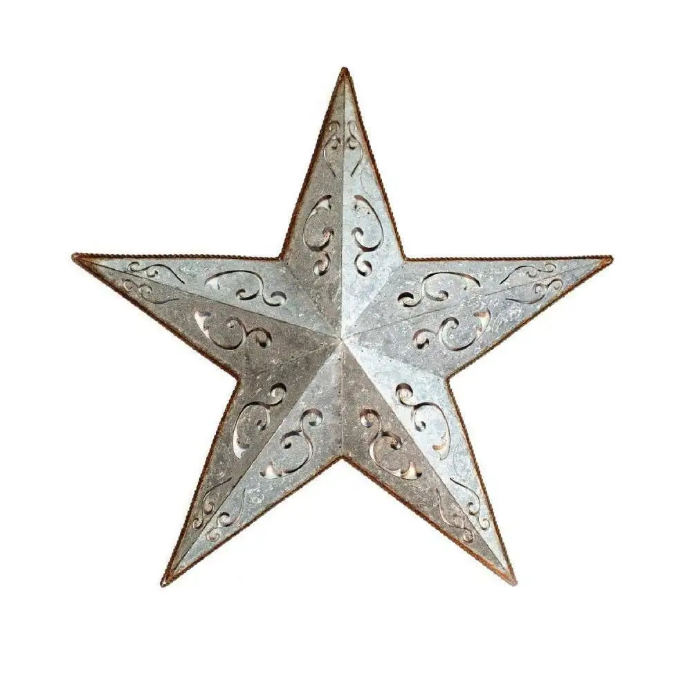 Metal Decorative Wall Hanging Metal Wall Plaque With Star Shape Golden Finishing Good Quality For Home Decoration