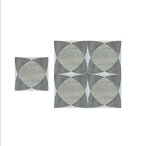 Surface mate fleur design couleur grise carreaux de sol en porcelaine polie 400x400mm - Product Image 2