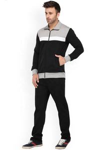 <b>Men's</b> New Style Tracksuit Jogging Black & <b>Grey</b> Solid Tracksuit Trousers Stripe Fitness Custom Crewneck <b>Sweatshirt</b> Set - Product Image 5