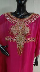 Caftán y abaya con bordado pesado para mujer, suministro de ropa modesta, caftán colorido - Product Image 4