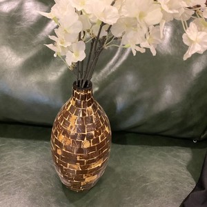 Set of 3 original lacquer vases, vase with real mother of pearl shell inlay - Product Image 5