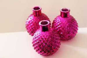 Vase en verre au mercure transparent, Vase en verre argenté, Vase décoratif - Product Image 6