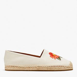 <span class=keywords><strong>Espadrilles</strong></span> à bout fermé pour femme, chaussures blanches à semelles plates et décontractées, motif Floral, à la mode, nouveau, 2020 - Product Image 5