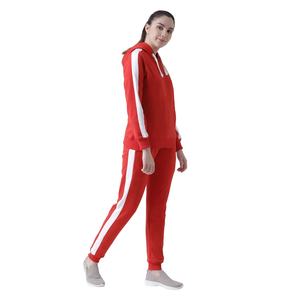 Nueva llegada Unisex logotipo personalizado mujer algodón polar chándal Invierno 2 piezas correr chándal conjunto Oversize mujer ropa deportiva - Product Image 3