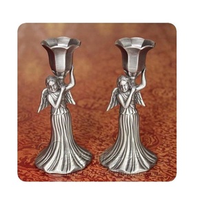 Handmade BRASSWORLD INDIA Solid <b>Silver</b> Brass <b>Candlestick</b> Holder Tall Metal Candle Stand for Home Decoration - Product Image 3