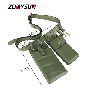 פאני חבילת עור מפוצל מותן חגורת תיק Crossbody שקיות חבילת מותניים תיקי יוקרה אופנה עיצוב חזה תיק - Product Image 2