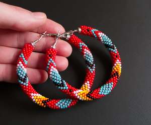 pendientes de cuentas Creaciones hechas a mano - Product Image 1