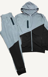 2022 hommes de haute qualité Tech polaire survêtement costume respirant vêtements de sport avec coupe-vent à capuche hiver survêtement ensembles de vêtements - Product Image 4