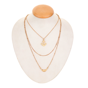 3 unids/set Punk múltiples capas de Color oro serpiente collar de gargantilla de cadena de bola pequeña de Metal cuadrado colgante de joyas de collares - Product Image 2