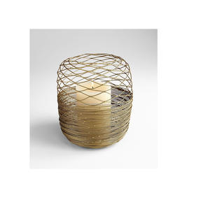 Vela de cera de diseño dorado real, soporte de Metal sólido para decoración, otras velas brillantes, linterna votiva para interiores y exteriores - Product Image 1