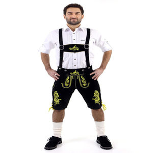 กางเกงขาสั้นหนังกลับคุณภาพสูงสำหรับผู้ชาย ออกแบบเองสไตล์บาวาเรียน เลเดอร์โฮเซิน ล่าสุด สไตล์ไฮสตรีท กางเกงขาสั้นบาวาเรียนเยอรมัน - Product Image 2