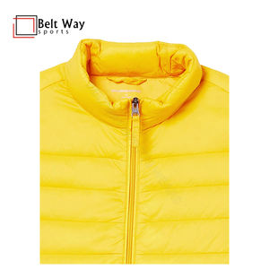 Chaqueta acolchada de nailon 100% informal para hombre, chaleco de alta calidad, capucha transpirable, cremallera, cuello redondo, ropa exterior de invierno, servicio OEM disponible - Product Image 3