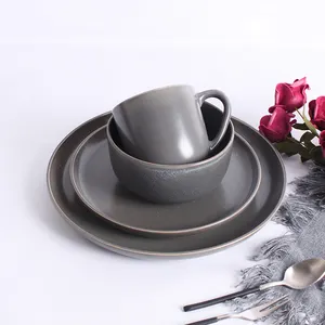 Conjunto de louças de luxo, conjunto de louças para casamento, louças de jantar, conjunto com placas de salada, opala, vidro, utensílios de mesa 58 peças 72 peças