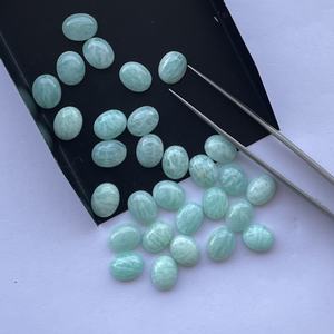 Piedra de Amazonita Natural de 8mm y 10mm, ovalada lisa, venta al por mayor, cabujones sueltos calibrados, fabricante semiprecioso para la fabricación de joyas - Product Image 2