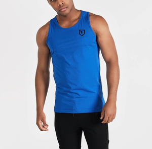 Men's Casual Gym Tank Top Knitted Embroidery Custom Logo Summer Fitness Wear Spandex <b>Singlet</b> Quick Dry Breathable for Workout - Product Image 6