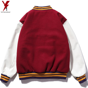 Chaqueta personalizada para hombre, chaqueta de cuero con logotipo bordado, OEM, Patchwork, Color, personalizado - Product Image 2