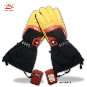 Gants chauffants en cuir rechargeables 7,4 V pour homme et femme, 3 niveaux de température, pour le cyclisme et la moto en hiver - Product Image 6