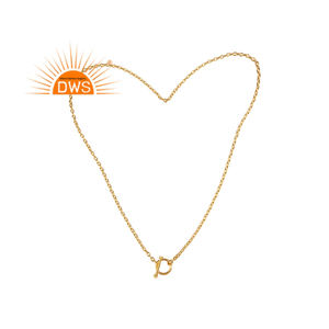 Collar con colgante de diseñador de oro y plata de ley 925, joyería de plata certificada al por mayor, regalo para mujer para ella - Product Image 1