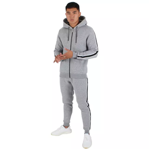 Veste à capuche personnalisée grande taille pour hommes motif solide jogging sweat/survêtement survêtement personnalisé - Product Image 3