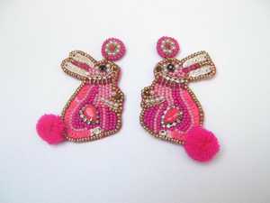 Boucles d'oreilles brodés en résine, bijoux pour femmes et filles, boucles d'oreilles style classique, faites à la main de l'inde, nouvelle collection - Product Image 2