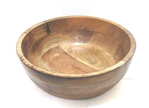 Venta al por mayor nuevo diseño en forma de cuenco 100% Natural redondo ensaladera mango de madera cuencos decorativos - Product Image 5