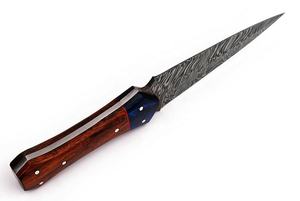 Beautiful Sizzco Damascus Steel Fixed Blade Hunting and Camping Skinner <b>Knife</b> with Rosewood Handle Customizable OEM Support - Product Image 2