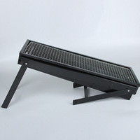 Barbecue au charbon de bois pliable jetable en fer léger avec télécommande et fonction fumoir - Barbecue d'extérieur pour 2 à 3 personnes