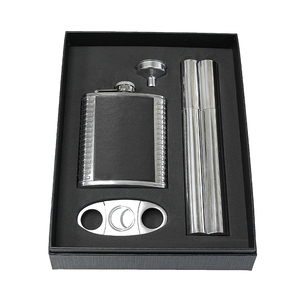 Cigar Cutter Cigar Flask Hip Flask Gift Set With Funnel Cigar Cutter Double Cigar Case