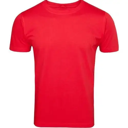 Kaus Lengan Pendek untuk Pria, Warna Merah 100% Katun Kualitas Tinggi Ekspor Kerah O Lengan Pendek untuk Pria dari Bangladesh