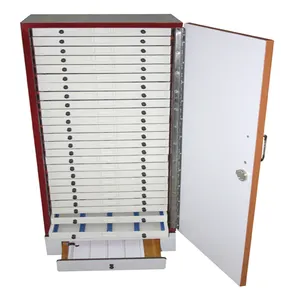 滑动储物柜橱柜实心办公家具文件柜14抽屉白色实木木质框架工业