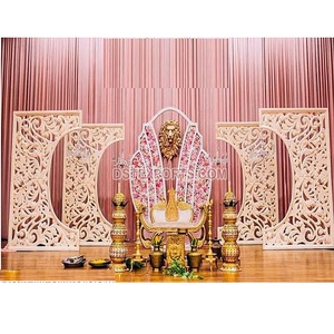 Marco moderno de fibra estilo C para decoraciones de bodas Marcos de escenario occidentales únicos para fiestas de recepción - Product Image 1