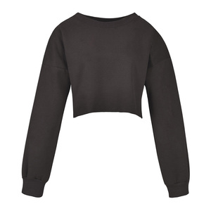 Sweat-shirt court avec Logo personnalisé en Polyester pour femmes, 2021, haut de couleur, Polyester, éponge française, pull, meilleures ventes, printemps - Product Image 6