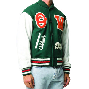 Vestes de protection pour hommes, vêtement en laine et cuir, design personnalisé de haute qualité, vente en gros - Product Image 6