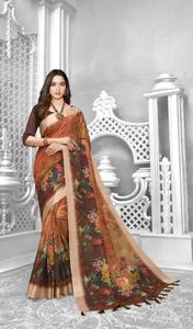 Banarasi Soie Jacquard Saree avec Chemisier Femmes Porter Dames Fête Festival Usage Quotidien Doux Coton Soie Sari En Gros Bas Prix Vêtements - Product Image 6